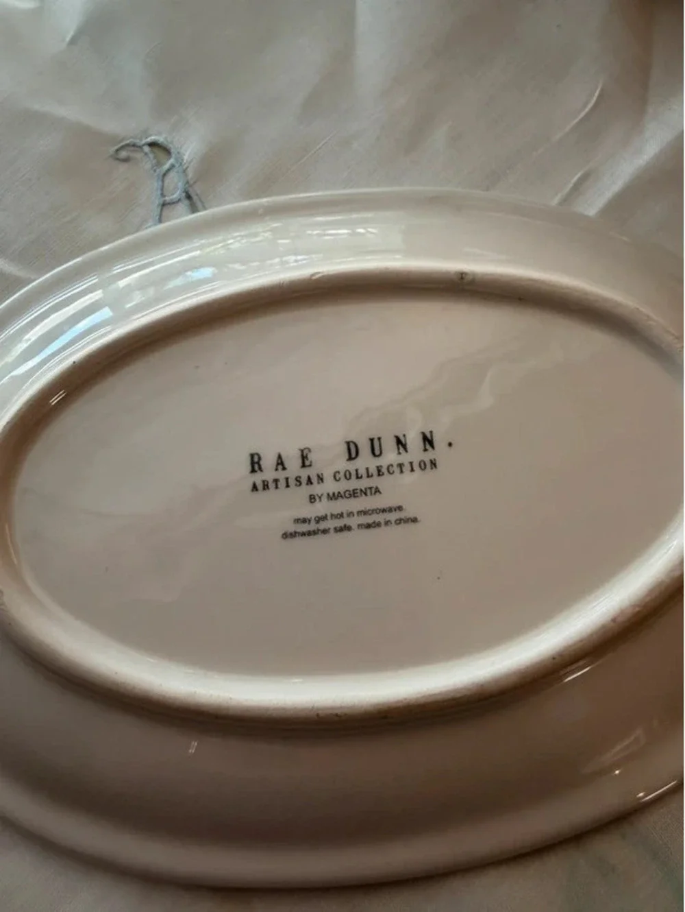 Rae Dunn Home Is Where Mom Is Floral Oval Ceramic Platter